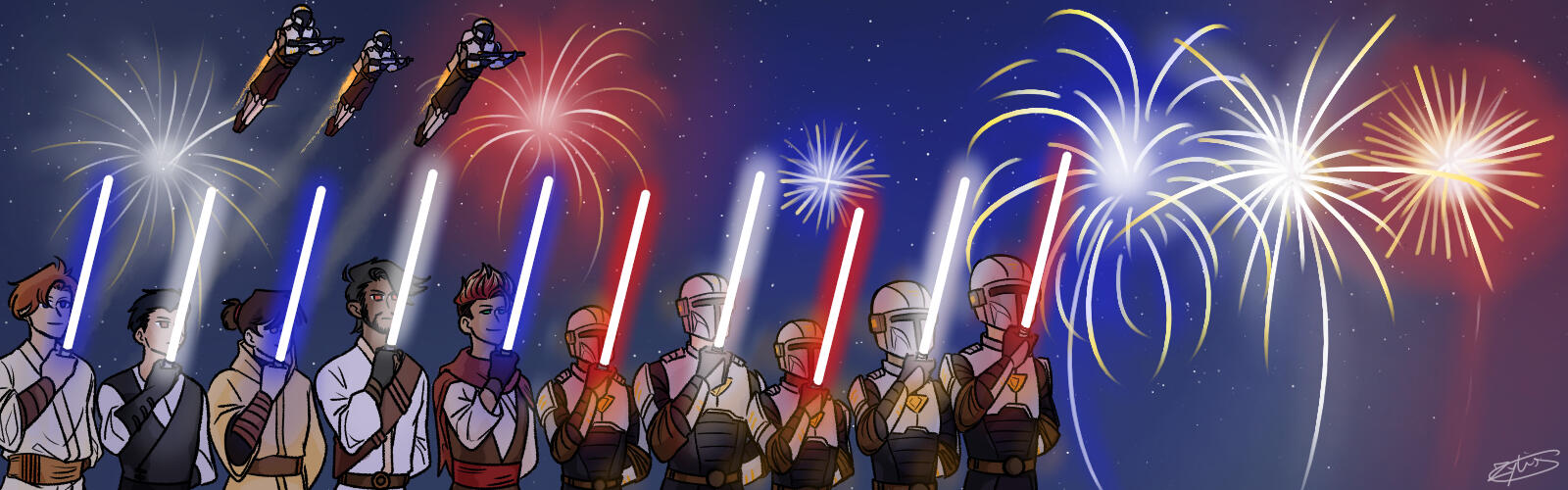 4th of July 2021 (Crimson Dawn Lightsabers)